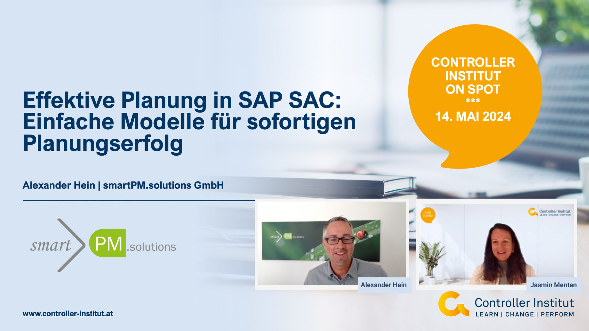 Webinar ÖCI Planung in SAP SAC mit Alexander Hein von smartPM